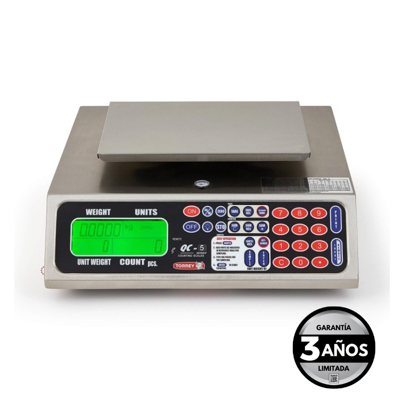 0QC5 Báscula contadora de acero inoxidable