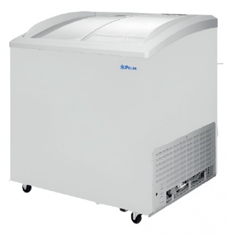 CH-300CR Congelador Economico Horizontal Tapa Cristal Curvo Polar 217 litros CCH300CR014