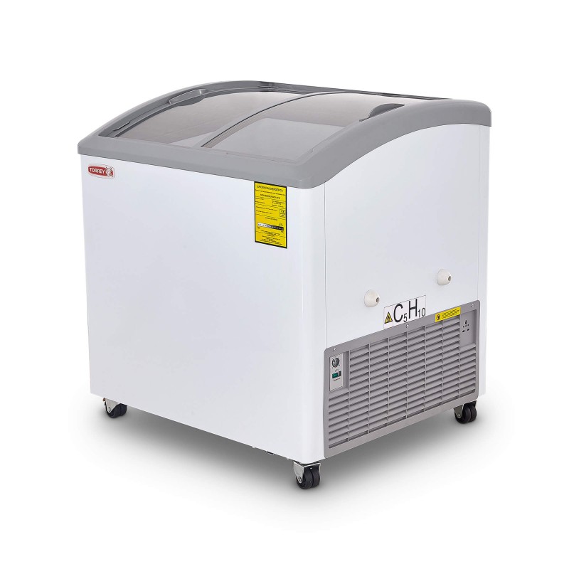 CHC-80CR Congelador Horizontal Tapa Cristal Curvo 170L Torrey