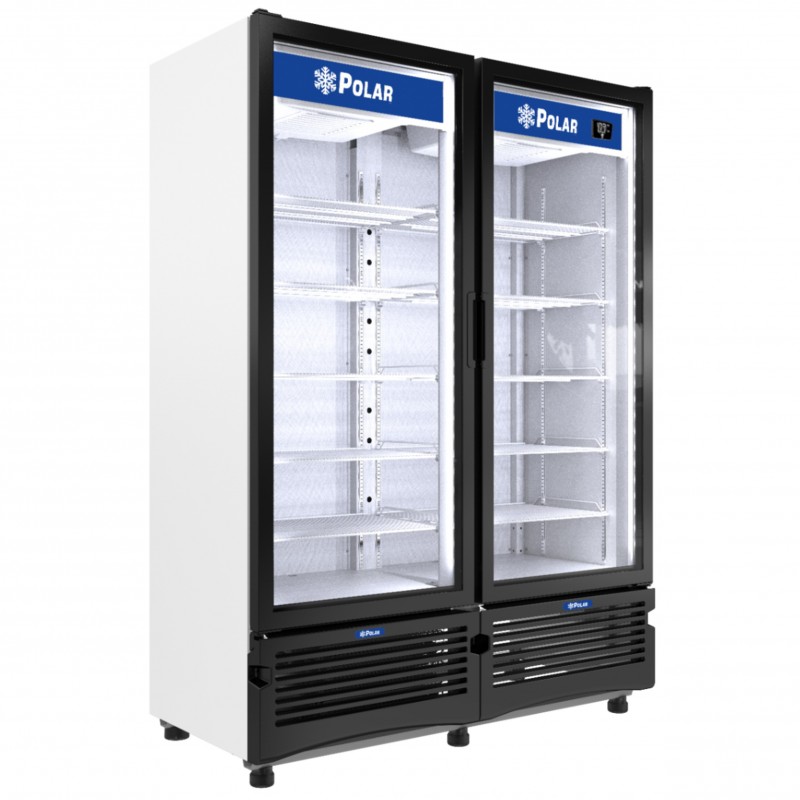 PVC42 Refrigerador Vertical 2 Puerta Cristal 42 Pies Polar