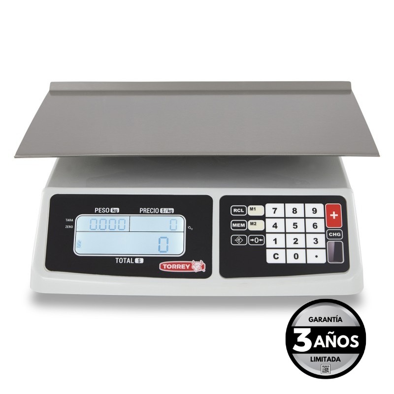SX-30 PRO Báscula Torrey Eléctronica 30 kg Plato Acero Inoxidable