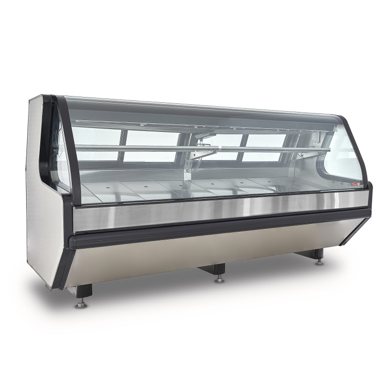 TEC250INOX Vitrina carnicera modular 2.5M 100% acero inoxidable