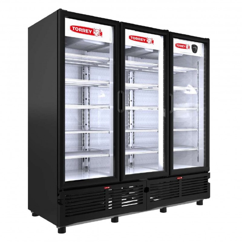 TVC72 Refrigerador Vertical Cervecero 3 Puertas Cristal Negro 72 Pies Torrey